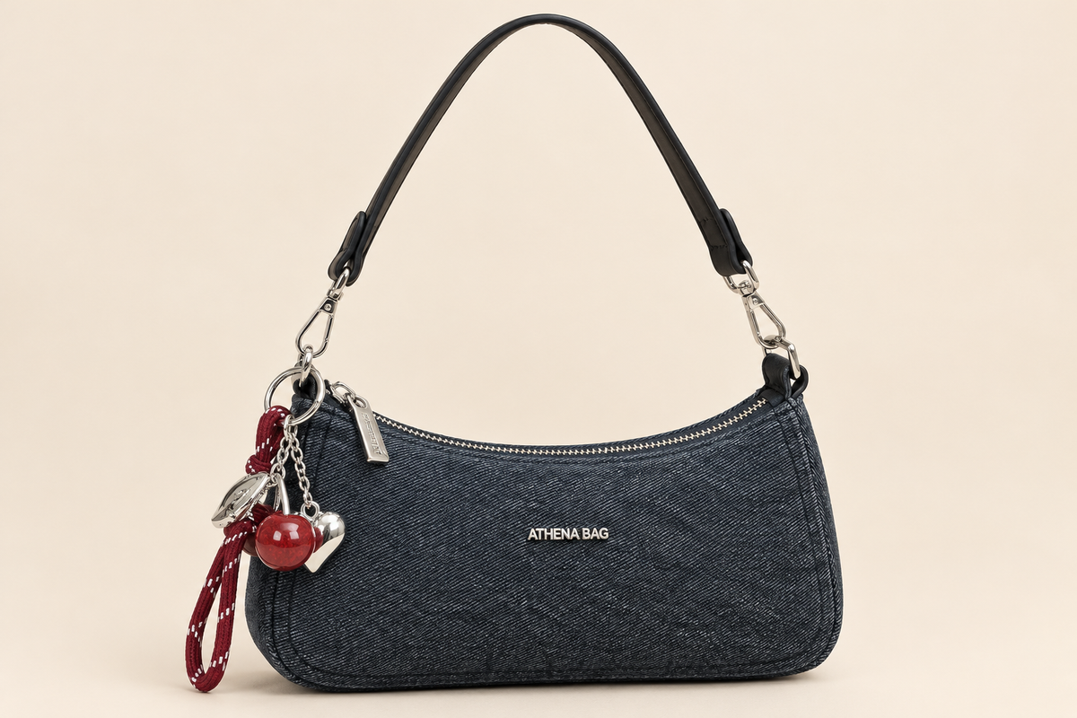 BAGUETTE ATHENA BAG AB37134 - Con Encanto de Cerezas 🍒