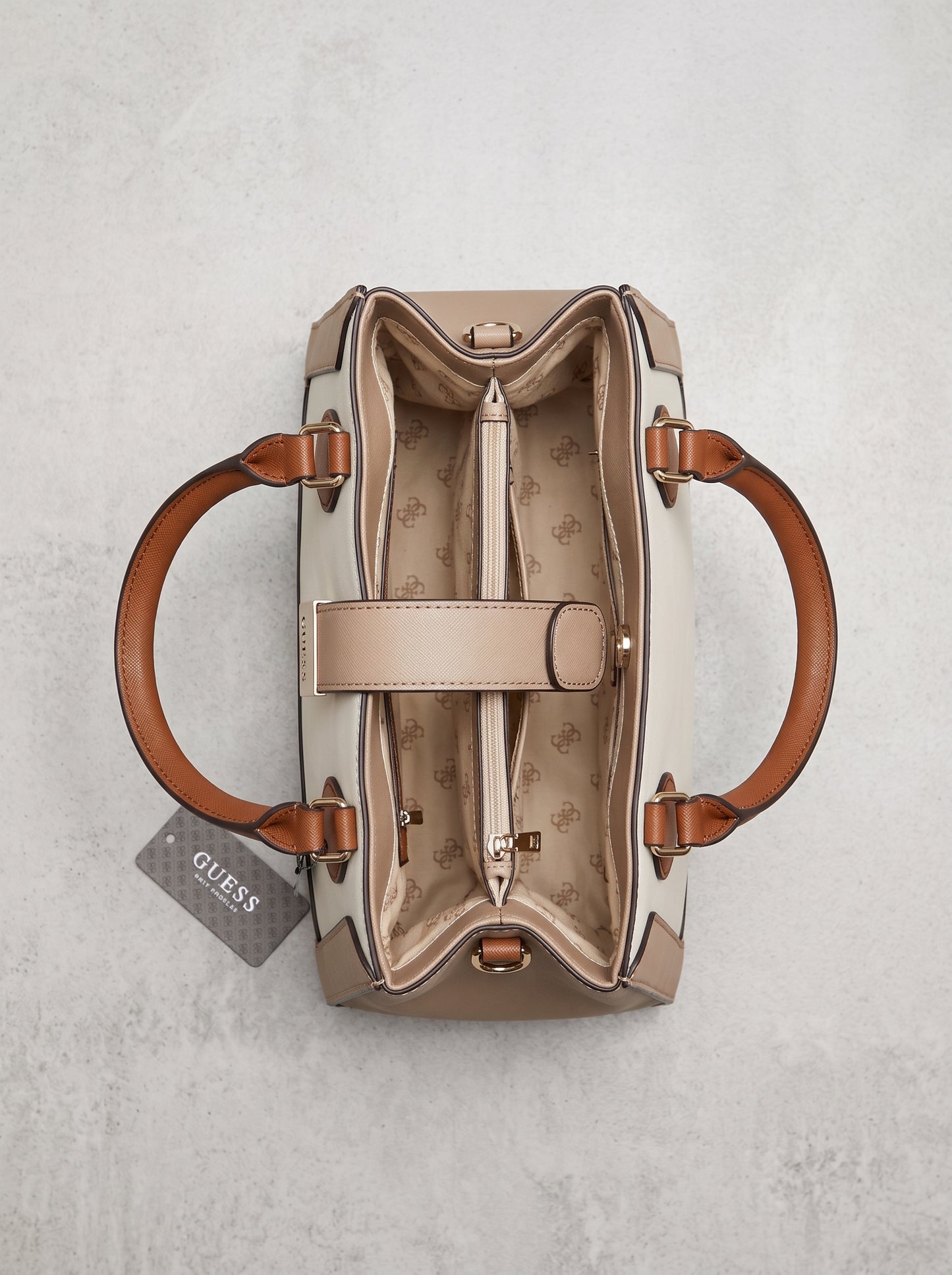 Cartera Guess Camylle Small Satchel Sand