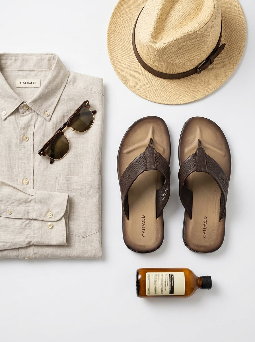 Sandalias de Cuero Calimod CTF001 para Hombre