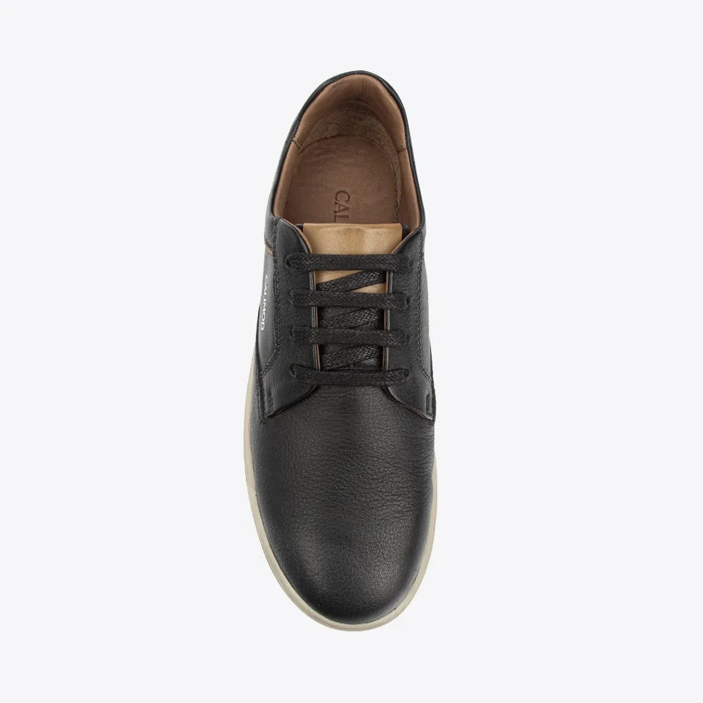 Zapatillas Casuales de Cuero para Hombre Calimod 1UIQ001 Tan