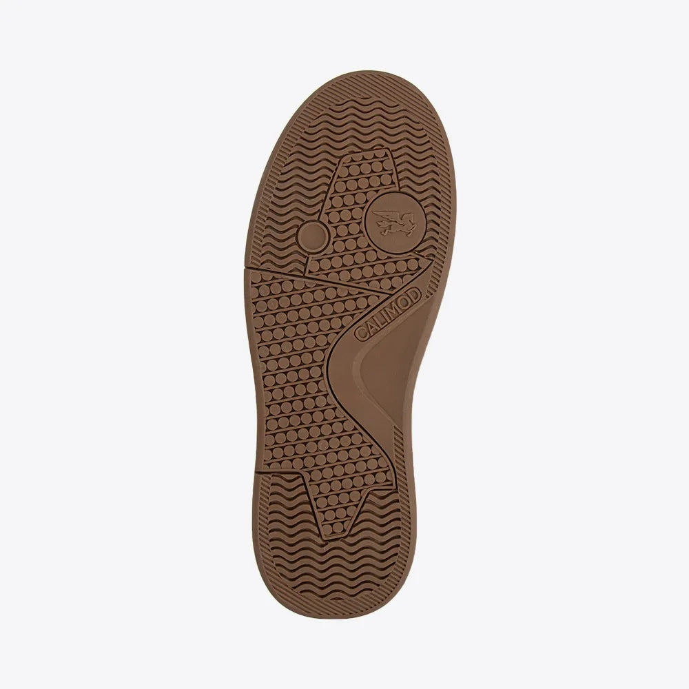 Zapatillas Casuales de Cuero para Hombre Calimod 1UIQ001 Tan