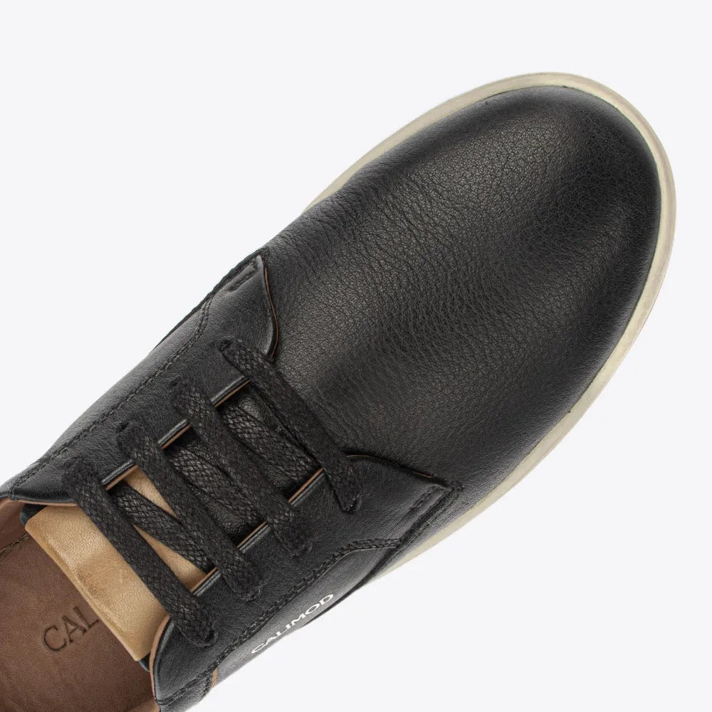 Zapatillas Casuales de Cuero para Hombre Calimod 1UIQ001 Tan