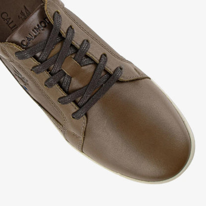 Zapatillas Casuales de Cuero para Hombre Calimod 1UIR001 Tan