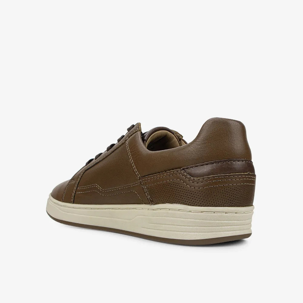 Zapatillas Casuales de Cuero para Hombre Calimod 1UIR001 Tan