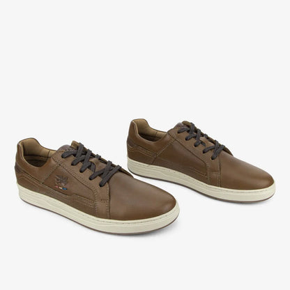 Zapatillas Casuales de Cuero para Hombre Calimod 1UIR001 Tan